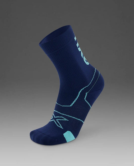 2XU South Africa - Vectr Cushion Crew Socks - Midnight/Retro Blue