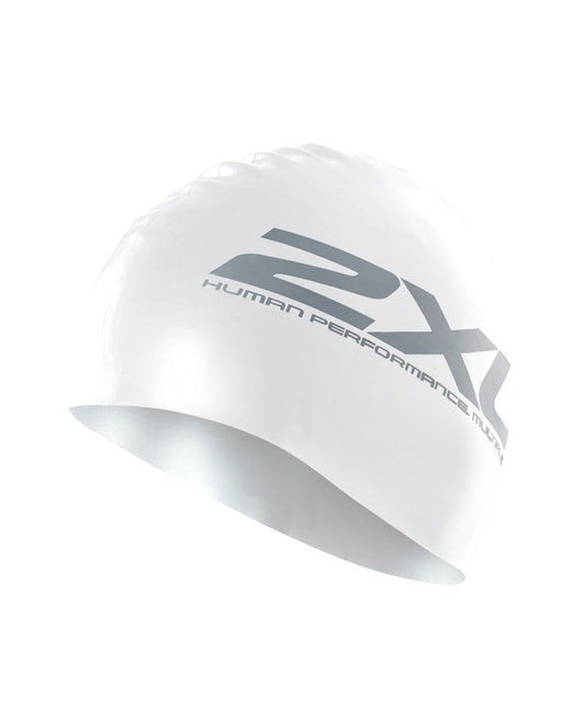 2XU South Africa - Silicone Swim Cap - WHT/WHT