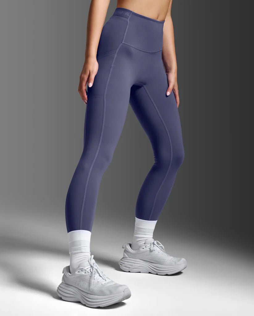 2XU South Africa - Women's Form Stash Hi - Rise Compression Tights - Future Dusk/Future Dusk