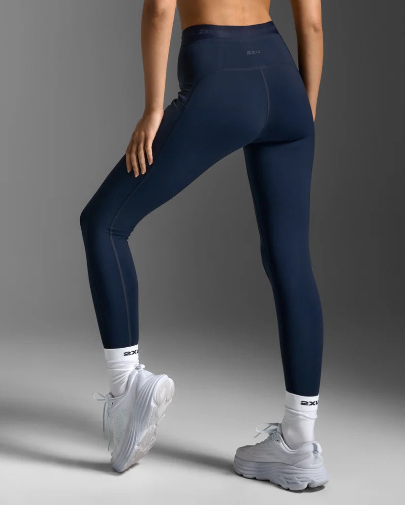 2XU South Africa - Women's Form Stash Hi - Rise Compression Tights - MIDNIGHT/MIDNIGHT