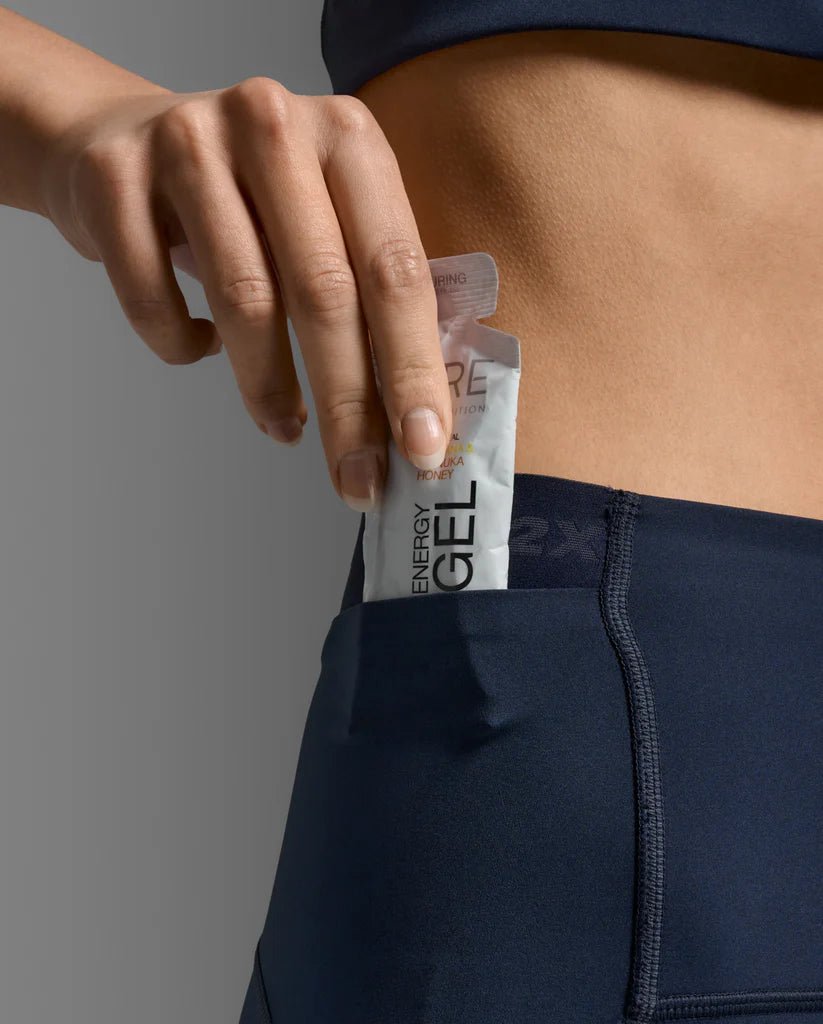 2XU South Africa - Women's Form Stash Hi - Rise Compression Tights - MIDNIGHT/MIDNIGHT