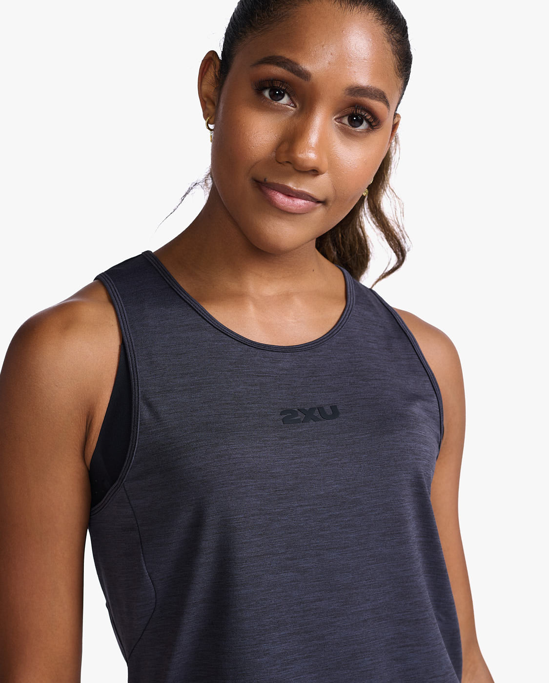 2XU South Africa - Womens Motion Tank - IDK/BLK