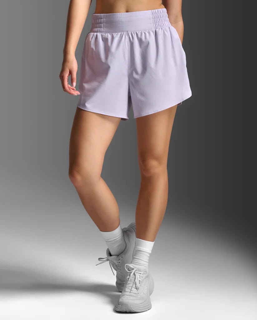 2XU South Africa - 2XU Women's Aero Hi - Rise 4 inch Shorts - VirtualViolet/VioletReflectiv