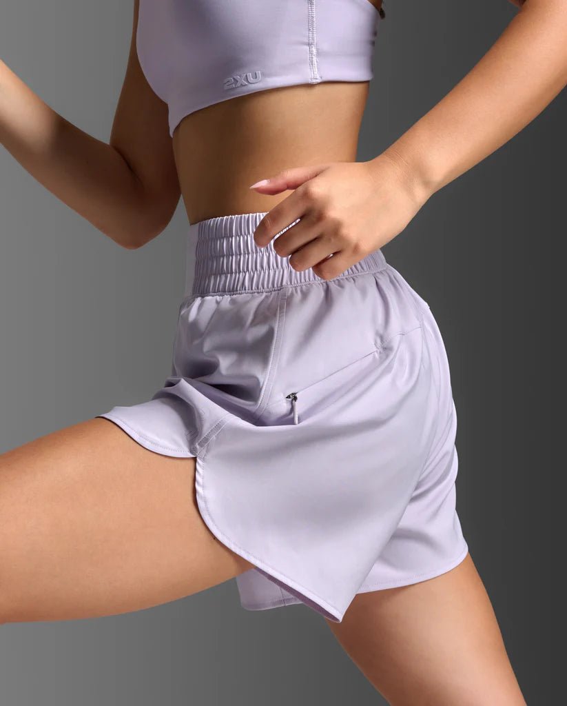 2XU South Africa - 2XU Women's Aero Hi - Rise 4 inch Shorts - VirtualViolet/VioletReflectiv