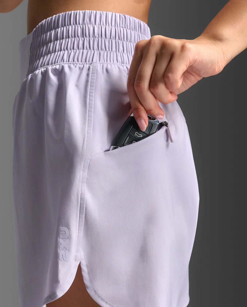 2XU South Africa - 2XU Women's Aero Hi - Rise 4 inch Shorts - VirtualViolet/VioletReflectiv