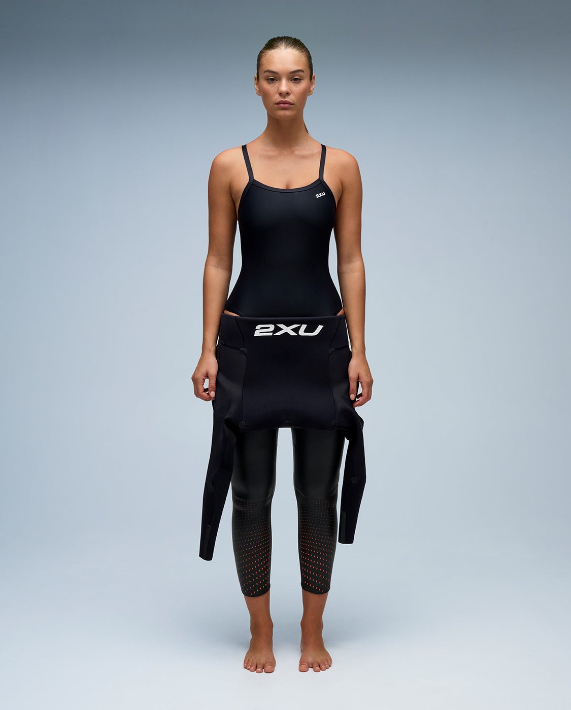 2XU South Africa - Women's Propel:1 Wetsuit - Black/ Solar Orange