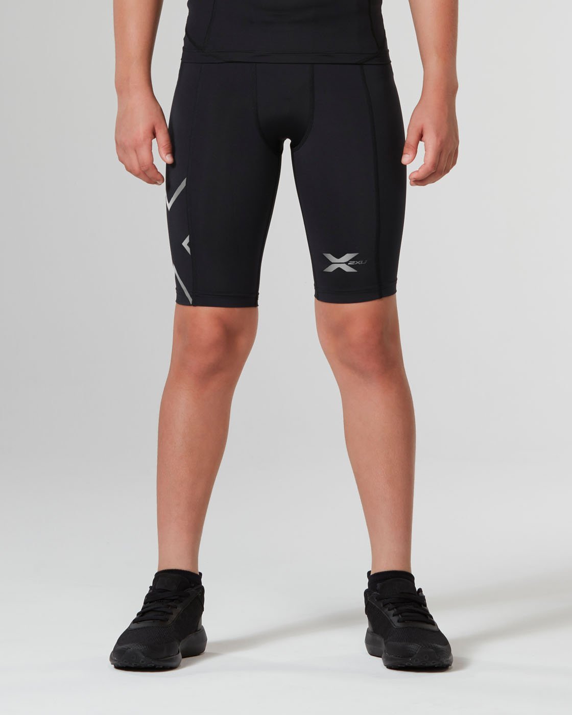 2XU SA - Boys' Core Compression Shorts - Black/Black