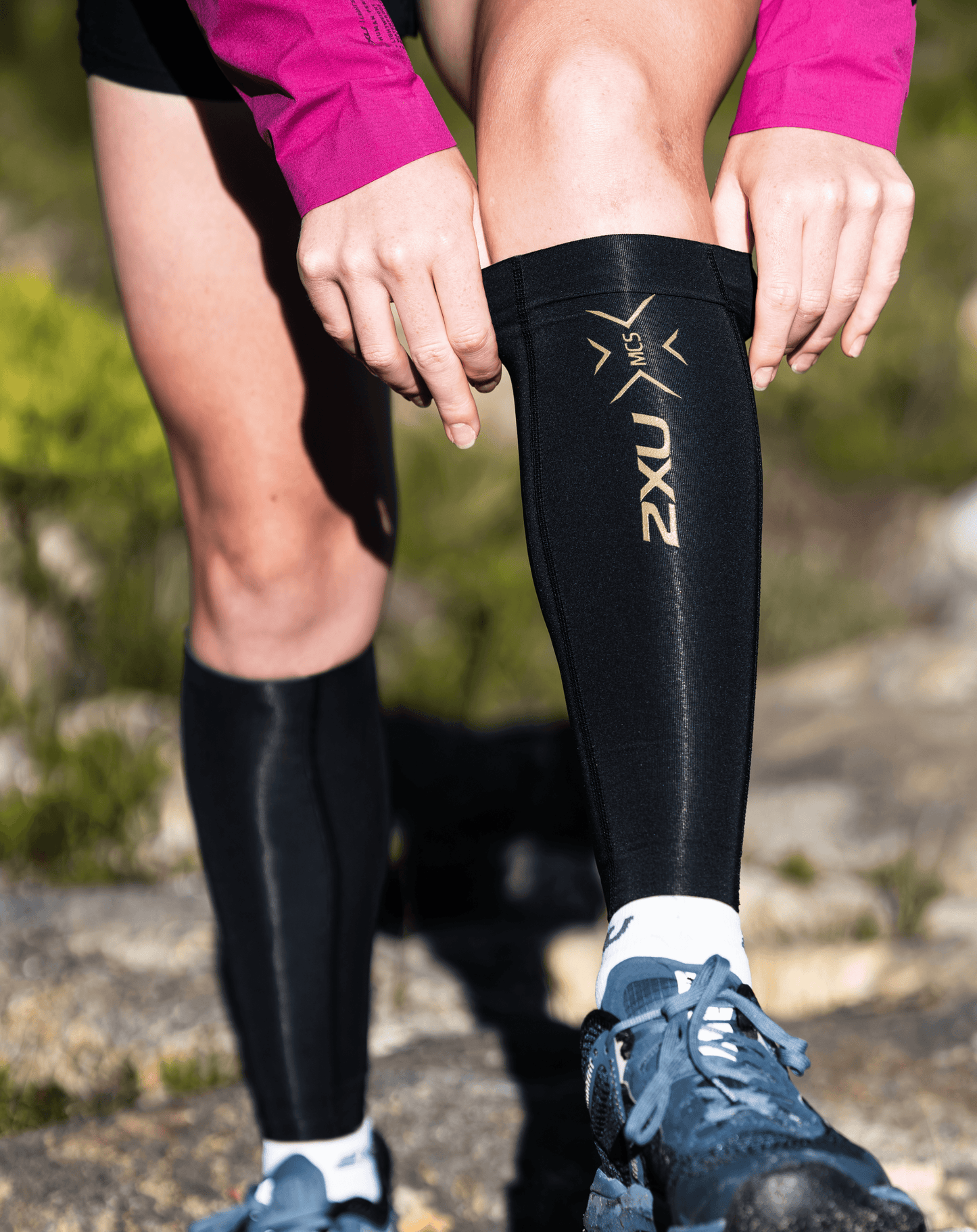 2XU South Africa - Light Speed Compression Calf Guards - Black/Gold