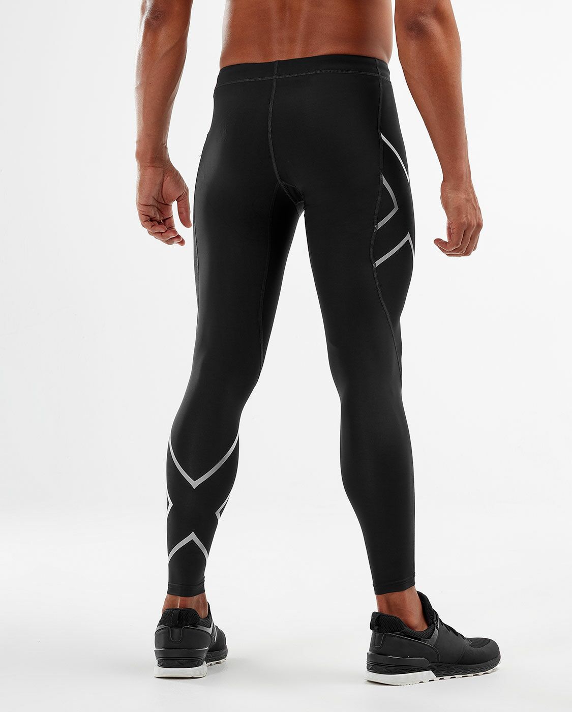 2XU South Africa - Men's Core Compression Tights - Black/Silver