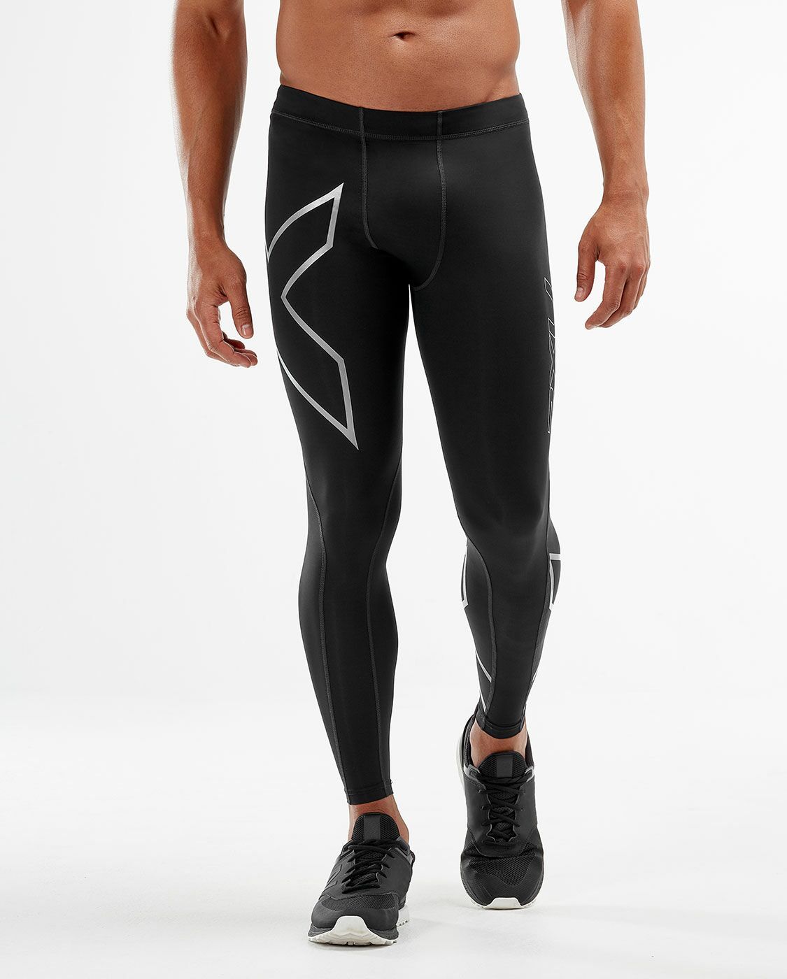 2XU South Africa - Men's Core Compression Tights - Black/Silver