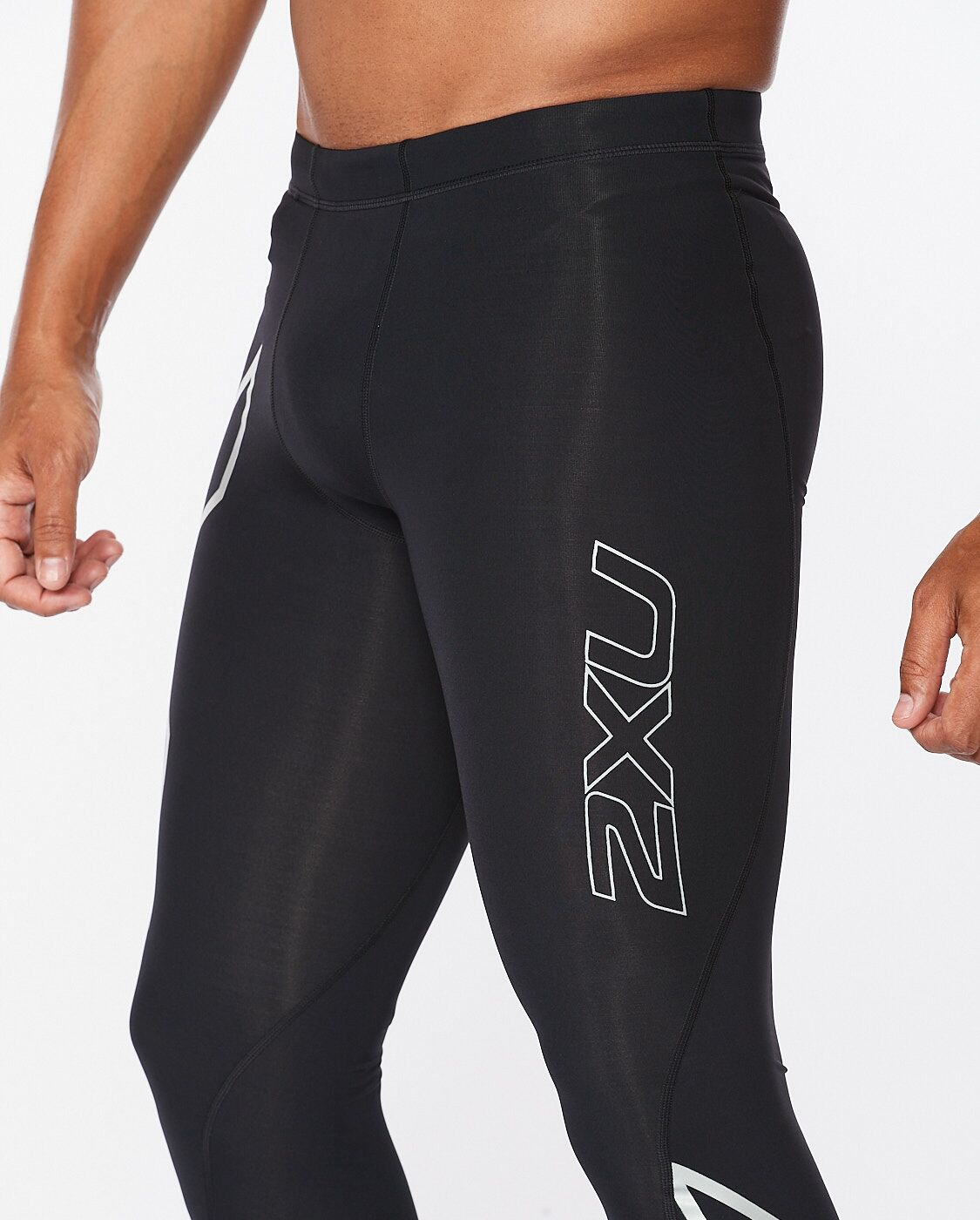 2XU South Africa - Men's Core Compression Tights - Black/Silver