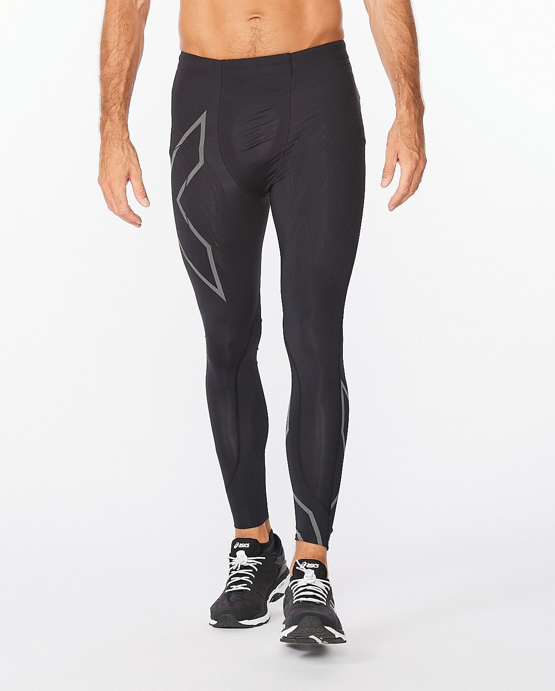 2XU South Africa - Men's Light Speed Compression Tights - Black/Black Reflective