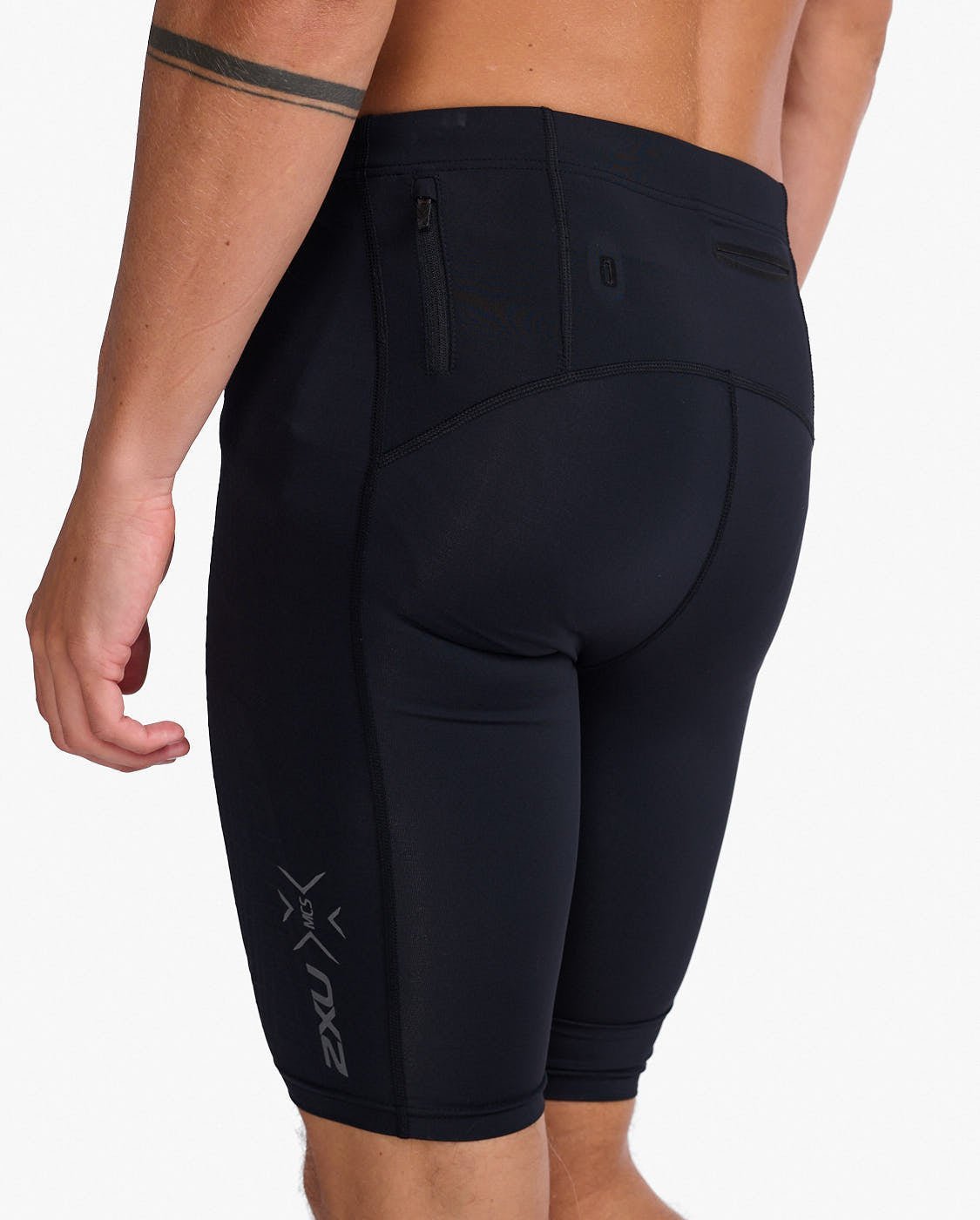 2XU South Africa - Men's Light Speed Compression Shorts - Black/Black Reflective