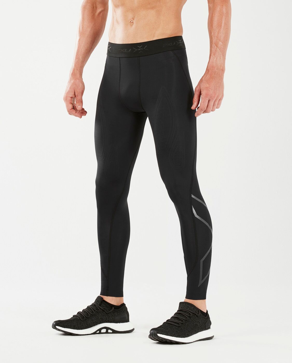 2XU South Africa - Men's Force Compression Tights - Black/Nero