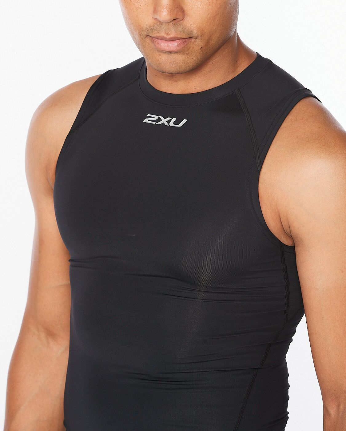 2XU South Africa - Men's Core Compression Sleeveless - Black/Silver