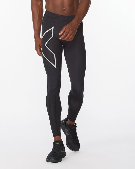 2XU SA - Men's Aero Vent Compression Tights - Black/Silver Reflective