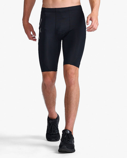 2XU South Africa - Mens Aero Compression Short - Black/Silver Reflective