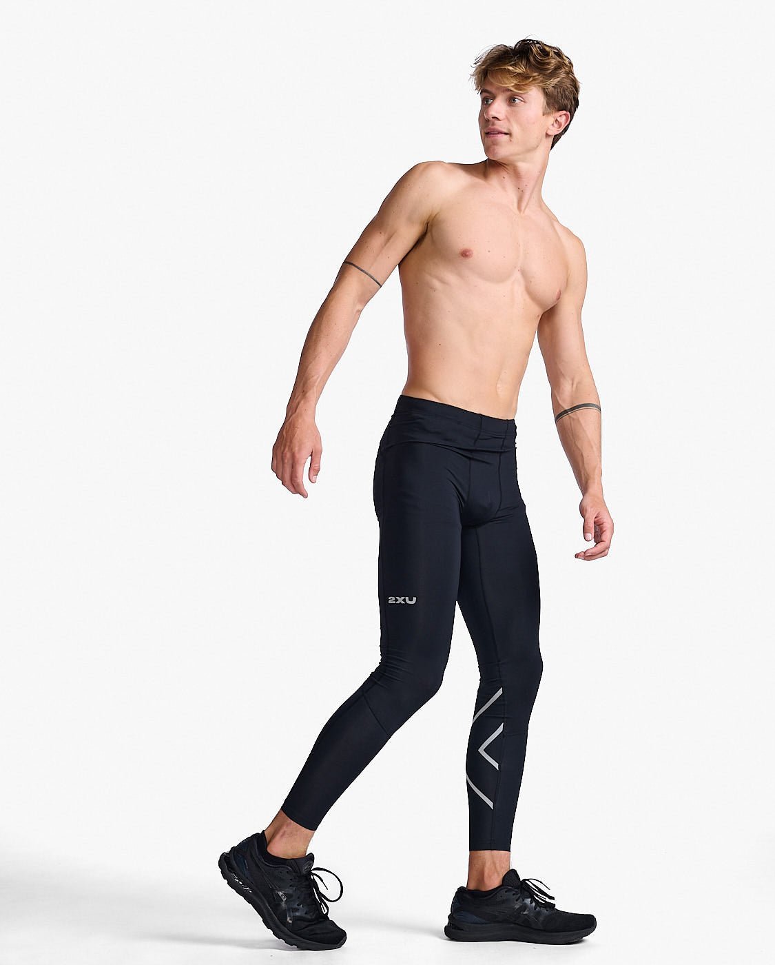 2XU South Africa - Mens Aero Compression Tight - Black/Silver Reflective