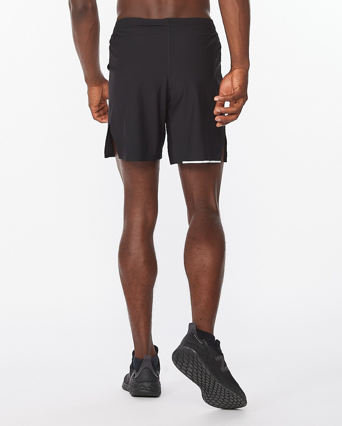 2XU South Africa - Men's Light Speed 7 inch Cover Shorts - Black/Black Reflective