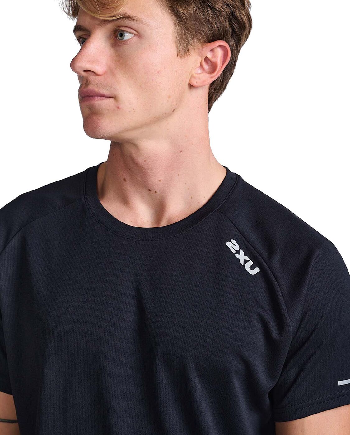 2XU South Africa - Men's Aero Tee - Black - Black/Silver Reflective