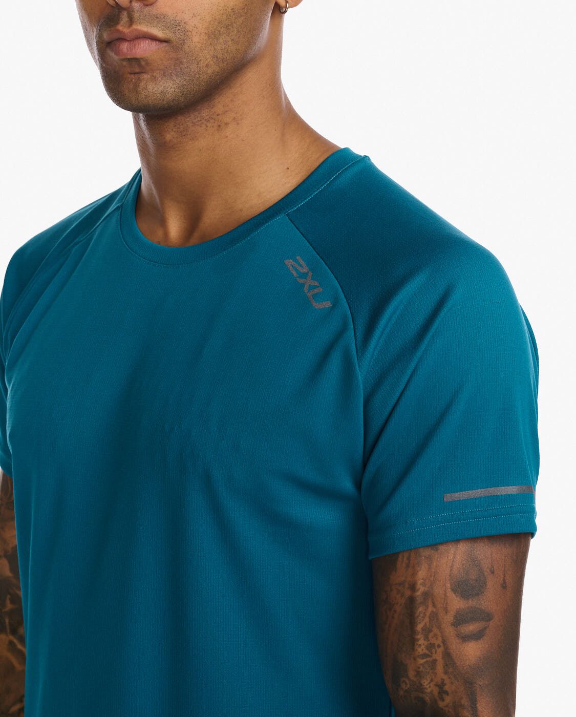 2XU South Africa - Men's Aero Tee - Oceanside/Black Reflective