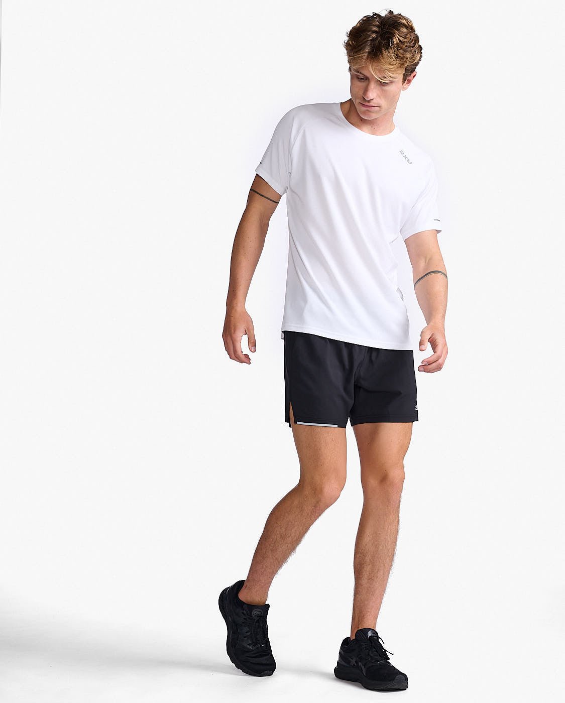 2XU South Africa - Men's Aero Tee - White/Silver Reflective