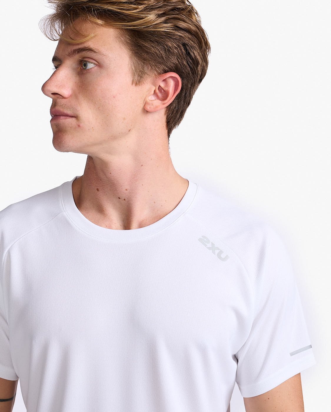 2XU South Africa - Men's Aero Tee - White/Silver Reflective