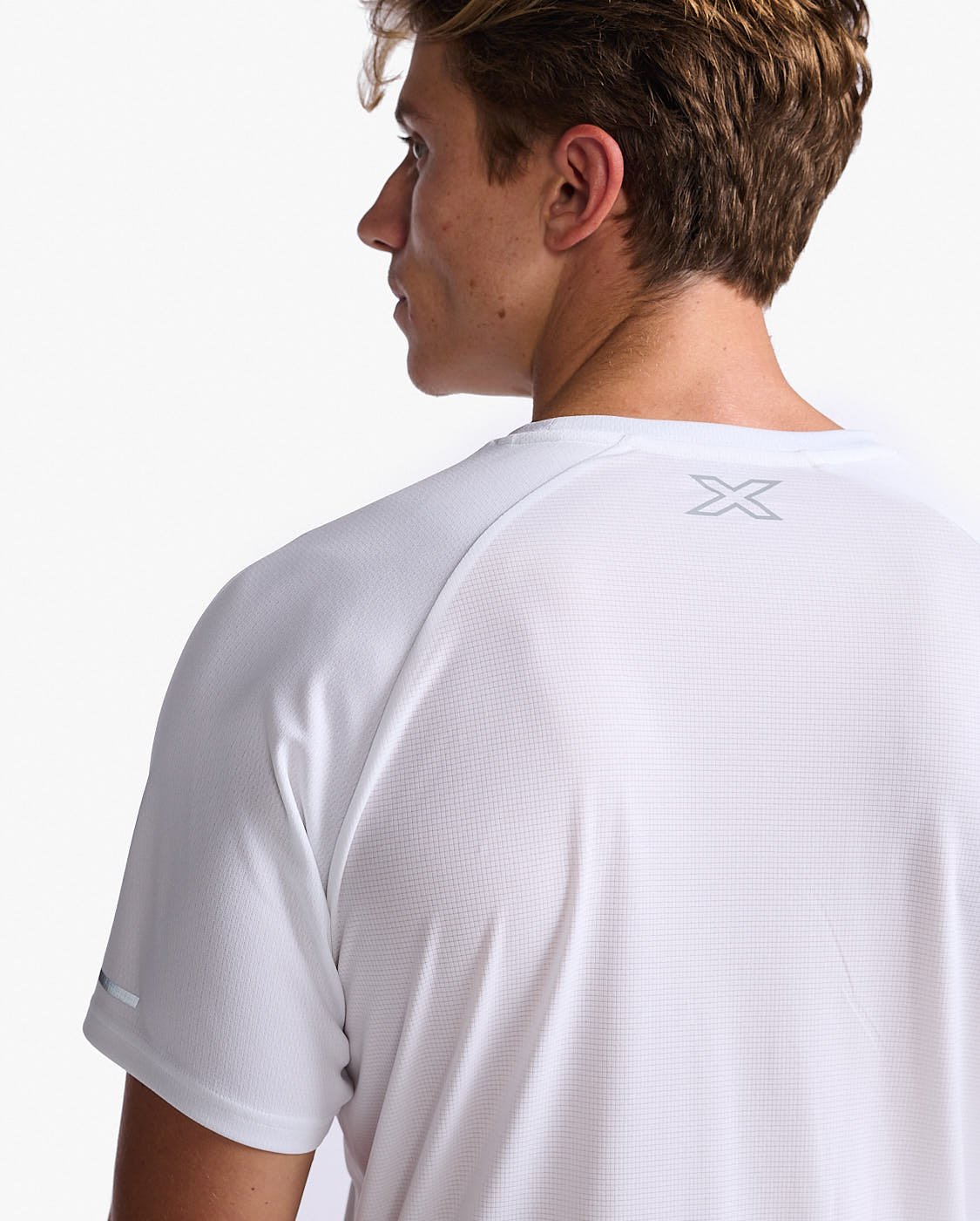 2XU South Africa - Men's Aero Tee - White/Silver Reflective