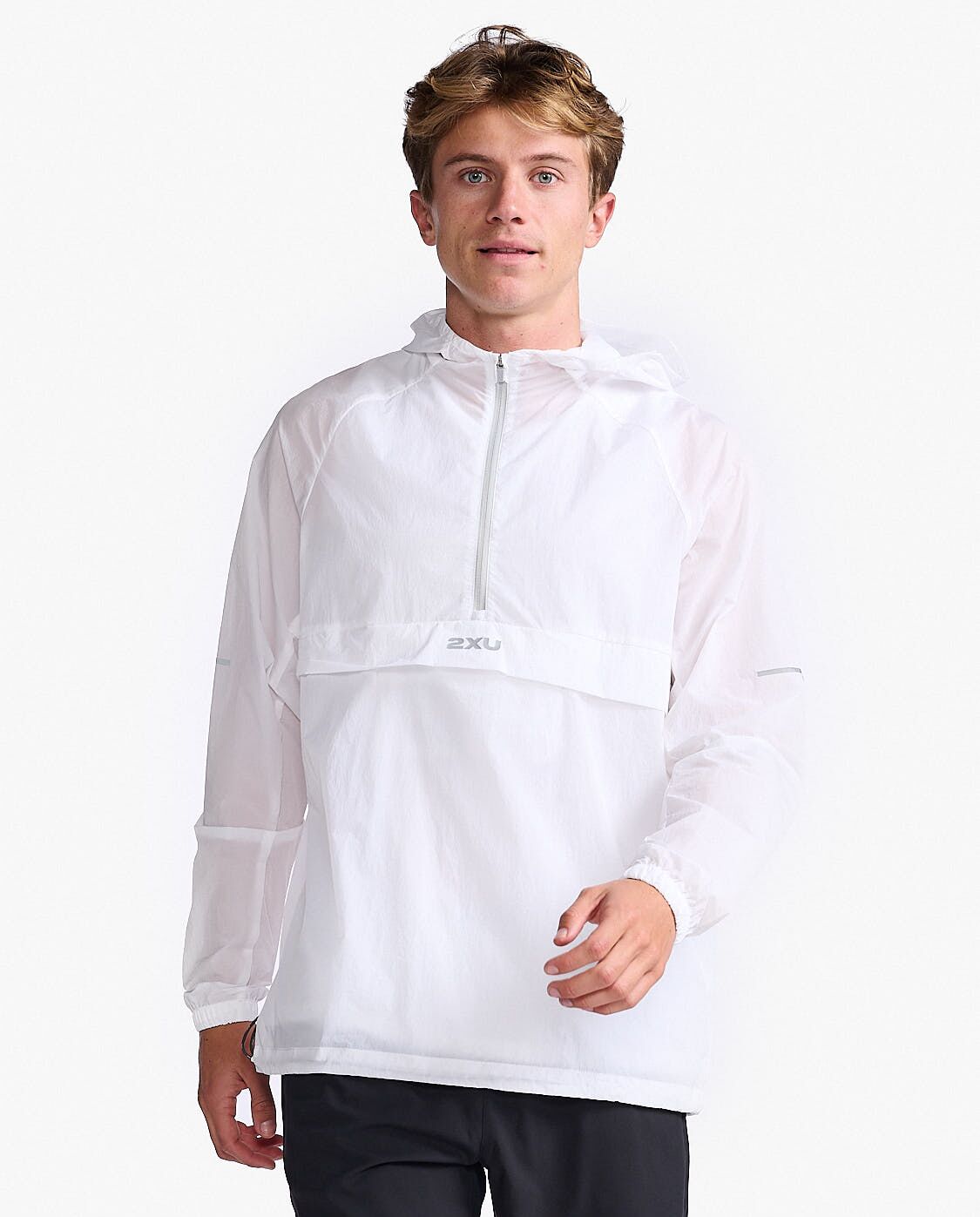 2XU South Africa - Mens Aero Windbreaker - White/Silver Reflective