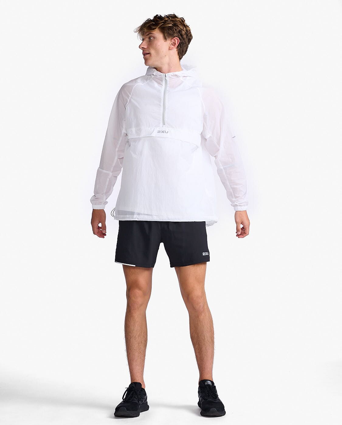 2XU South Africa - Mens Aero Windbreaker - White/Silver Reflective