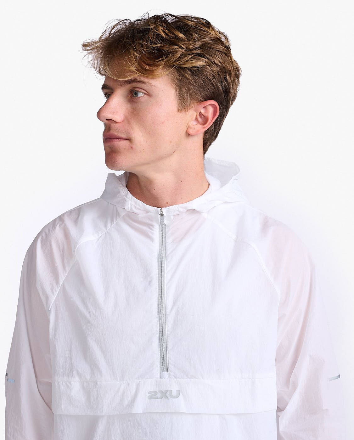 2XU South Africa - Mens Aero Windbreaker - White/Silver Reflective