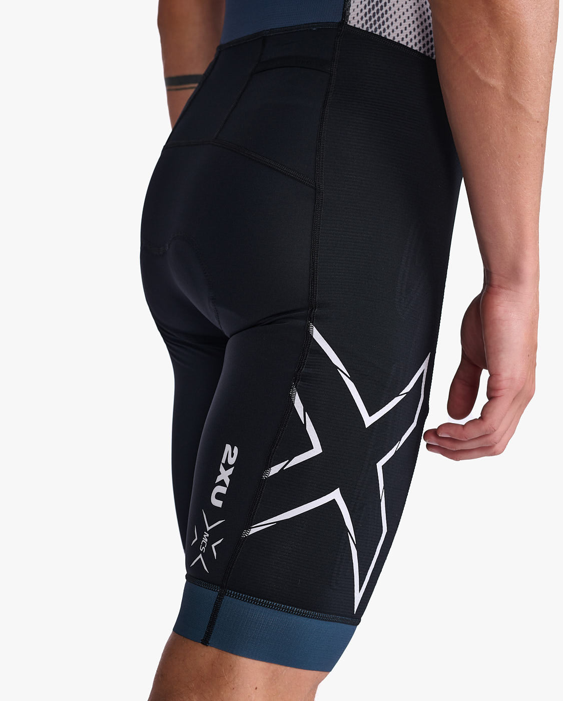 2XU South Africa - Mens Light Speed Sleeved Trisuit - Midnight/White