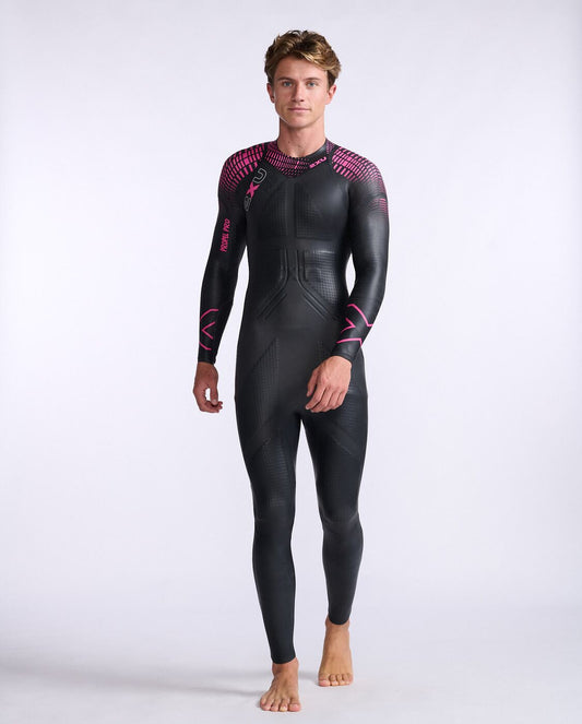 2XU South Africa - Men's Propel: Pro Wetsuit - Black/Punk Pink