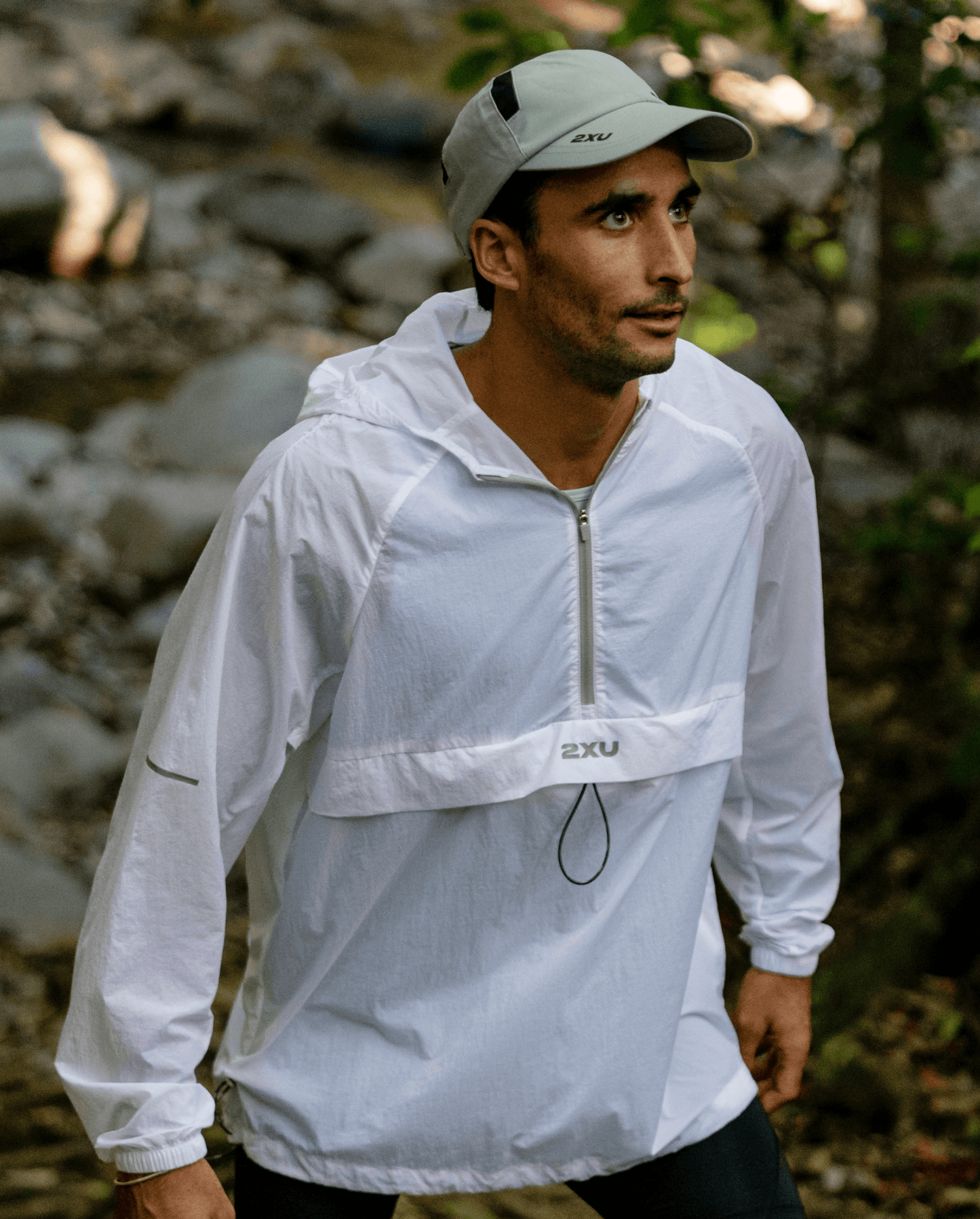 2XU South Africa - Mens Aero Windbreaker - White/Silver Reflective