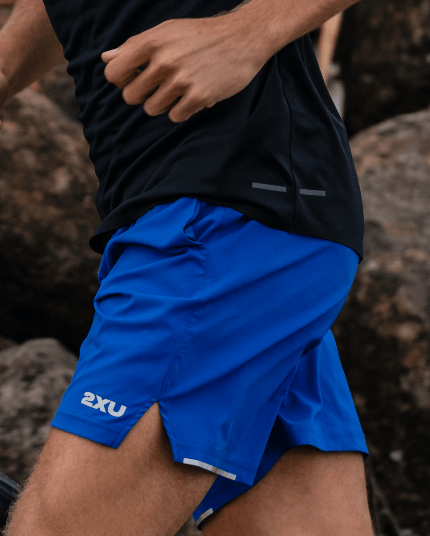 2XU South Africa - Mens Aero 7 Inch Shorts - Surf/Silver Reflective