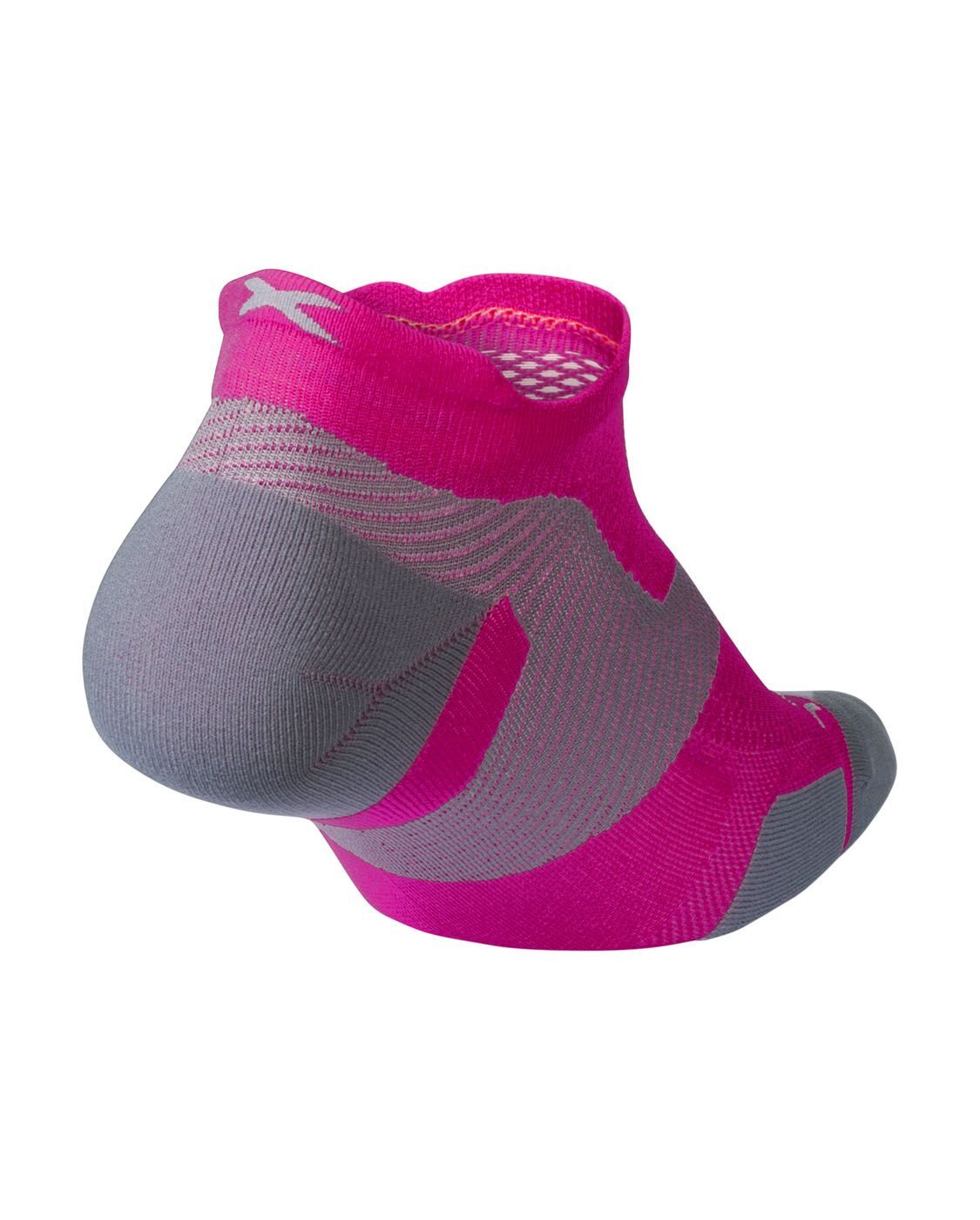 2XU South Africa - Vectr Light Cushion No Show Sock - Magenta/Light Grey