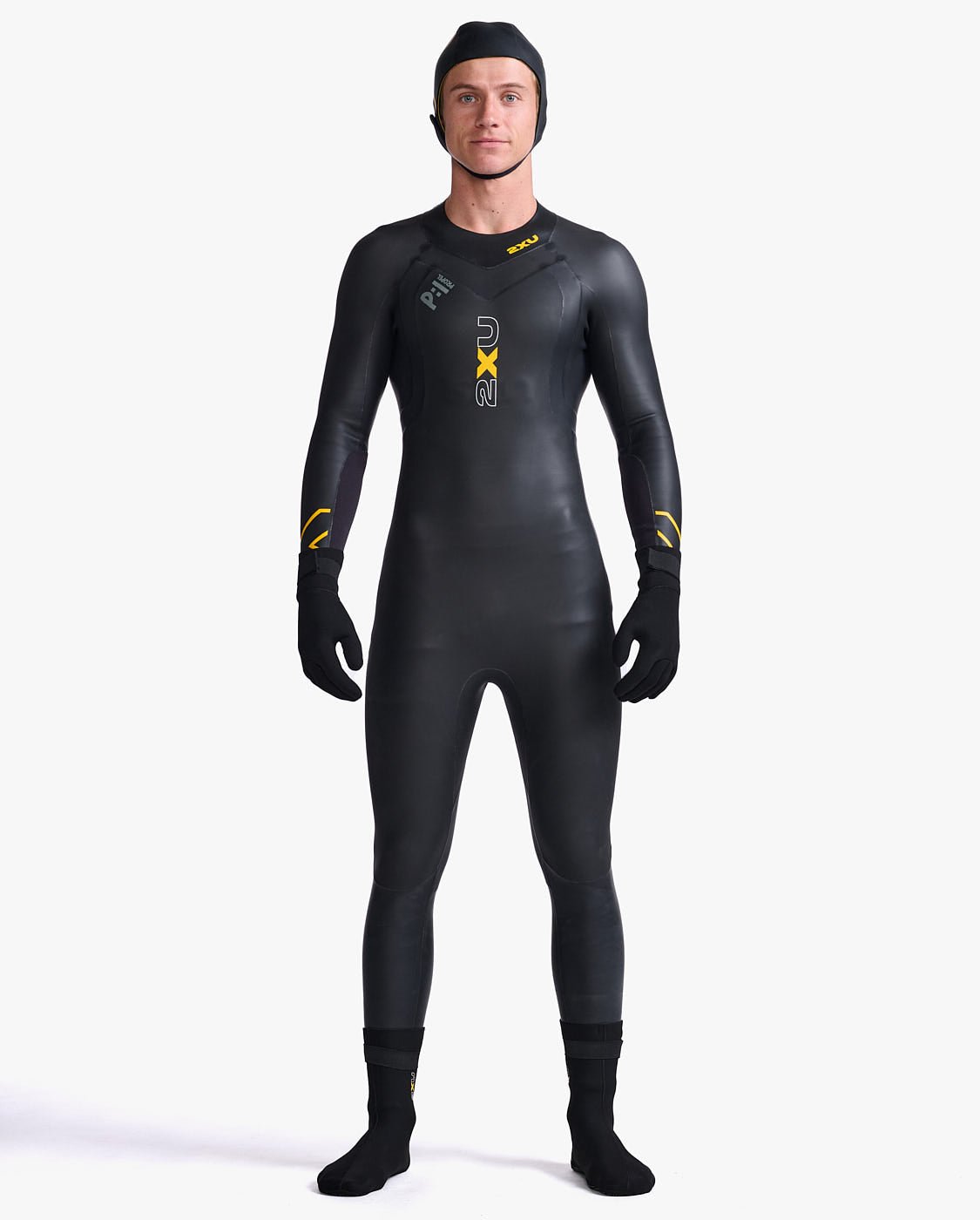 2XU South Africa - Unisex Propel Neoprene Swim Cap - Black/Ambition