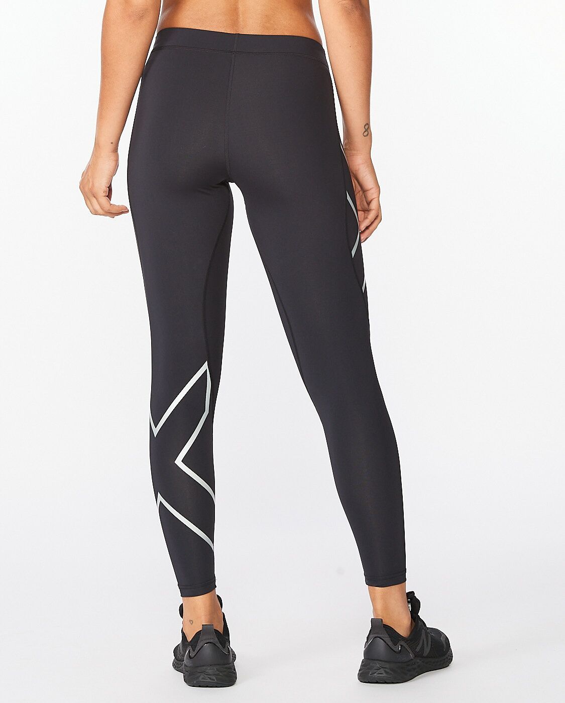 2XU South Africa - Women's Core Compression Tights - Black/Silver