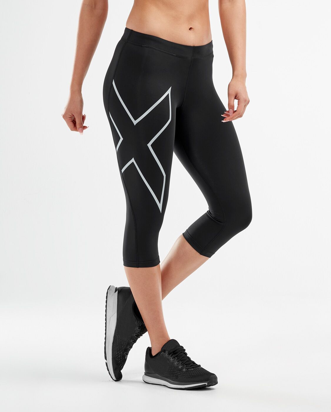 2XU SA - Women's Core Compression 3/4 Tights - Black/Silver