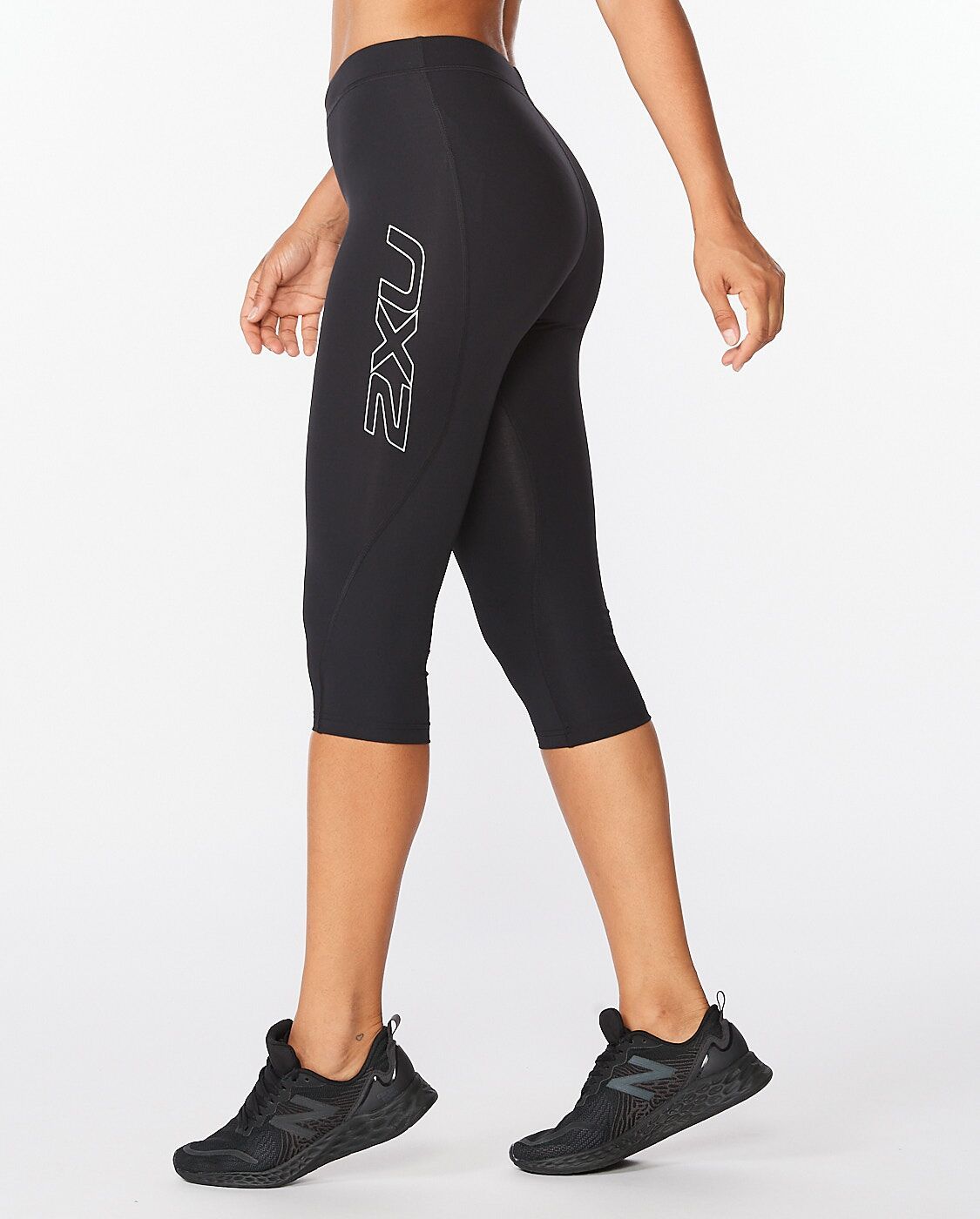 2XU SA - Women's Core Compression 3/4 Tights - Black/Silver