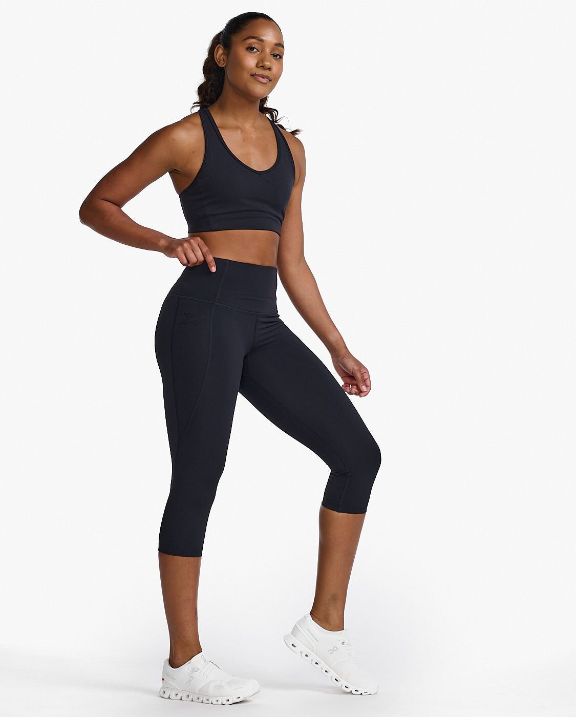 2XU South Africa - Womens Form Hi-Rise Comp 3/4 Tight - BLK/BLK