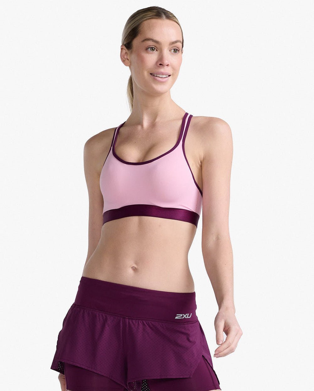 2XU South Africa - Women's Light Speed High Impact Bra - Cameo/Beet