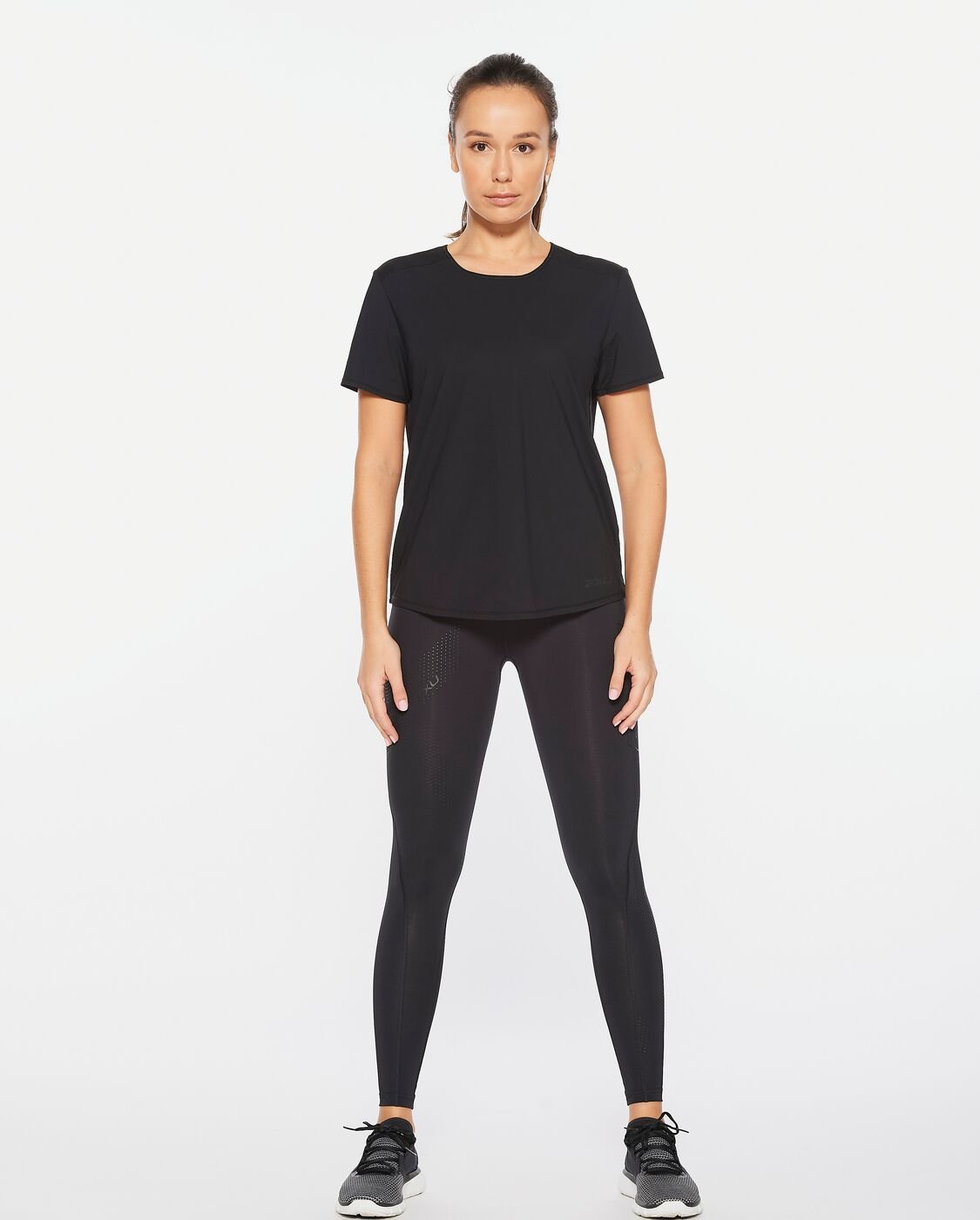 2XU South Africa - Womens Motion Mesh Tee - Black/Black