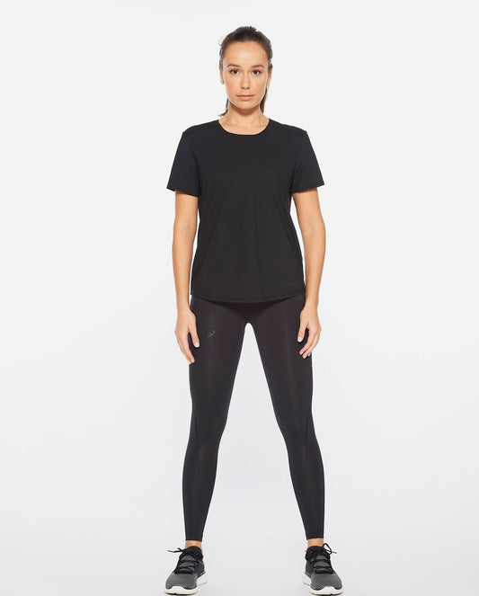 2XU South Africa - Womens Motion Mesh Tee - Black/Black