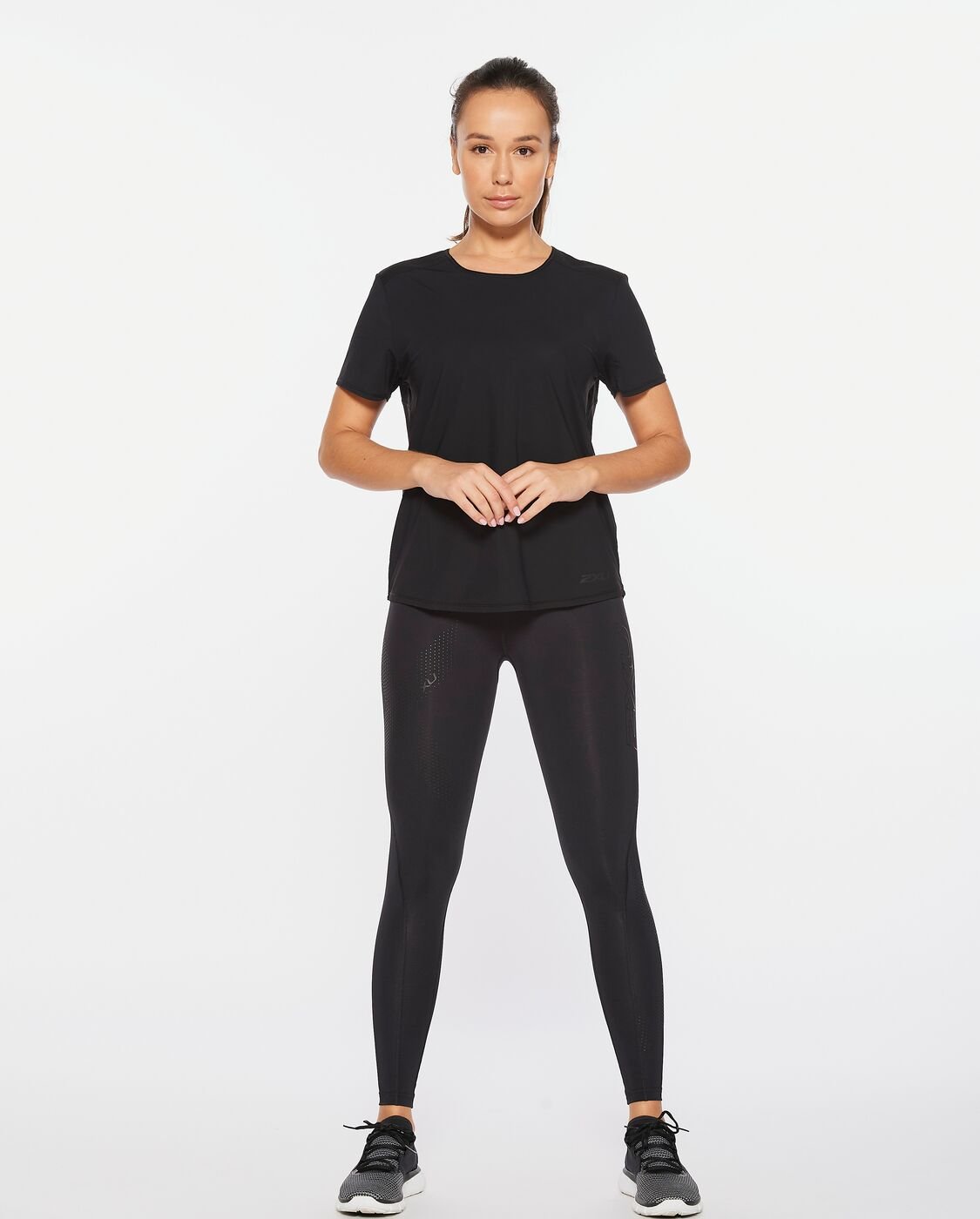 2XU South Africa - Womens Motion Mesh Tee - Black/Black