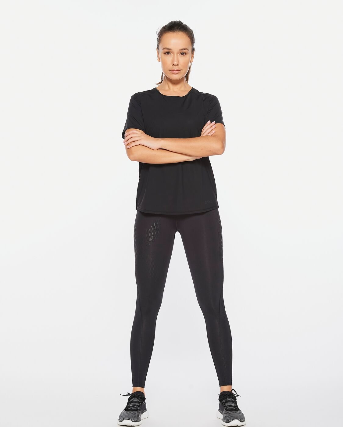 2XU South Africa - Womens Motion Mesh Tee - Black/Black