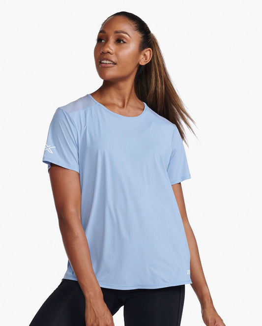2XU South Africa - Womens Motion Mesh Tee - Forever/White