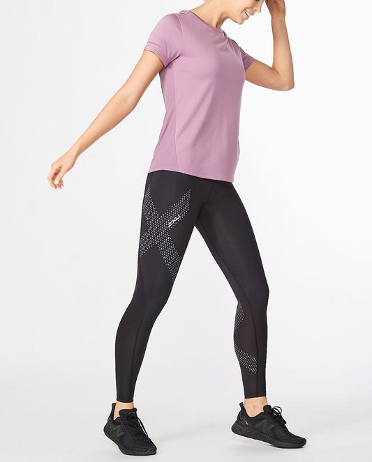 2XU South Africa - Women's Aero Tee - Orchid Mist/Orchid Mist Reflective