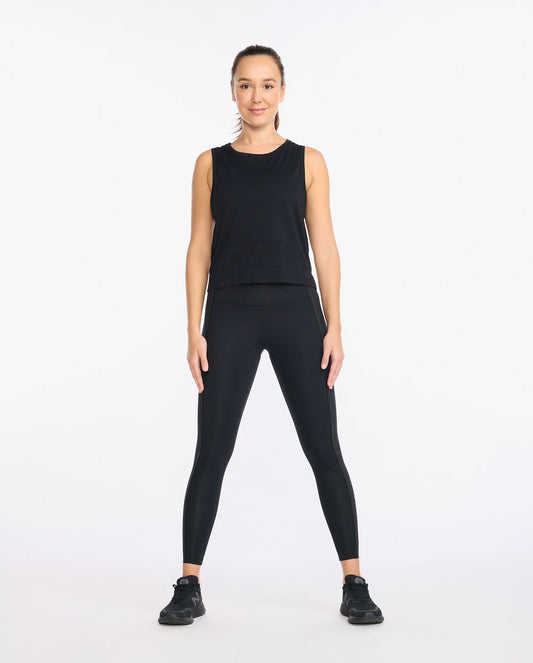 2XU South Africa - Womens Motion Tech Tank - Black/Black