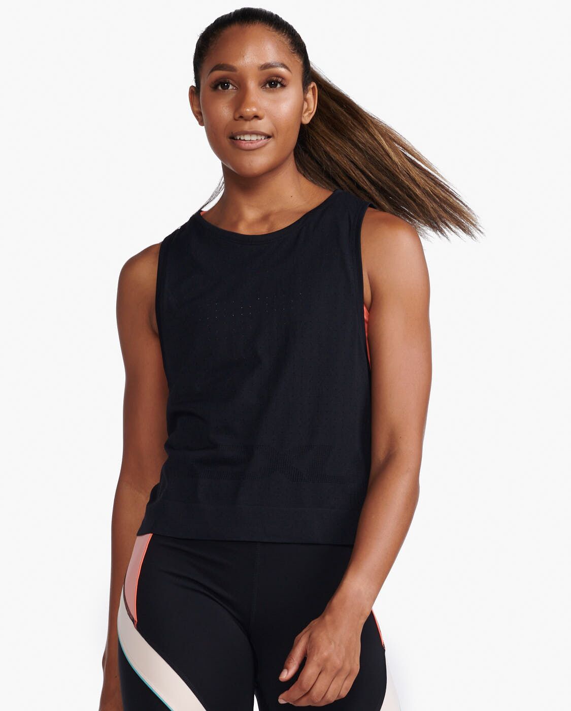 2XU South Africa - Womens Motion Tech Tank - Black/Black